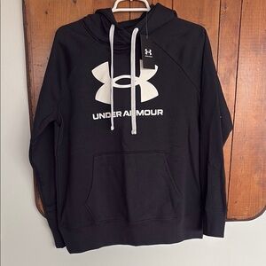 Under Armour Rival Fleece Black Hoodie Size Medium
